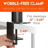 Triple Monitor Height-Adjust Desk Mount Stand